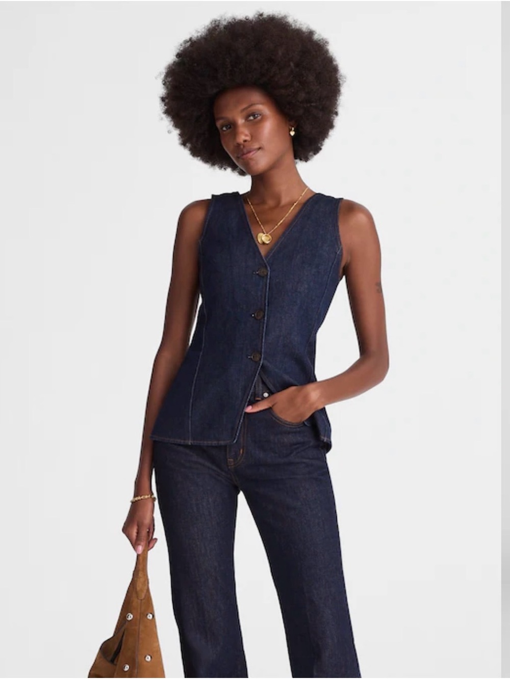 Madewell Denim Cutaway Vest